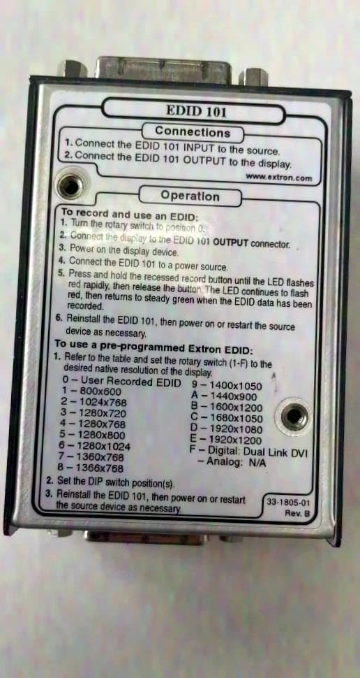 Extron EDID 101D