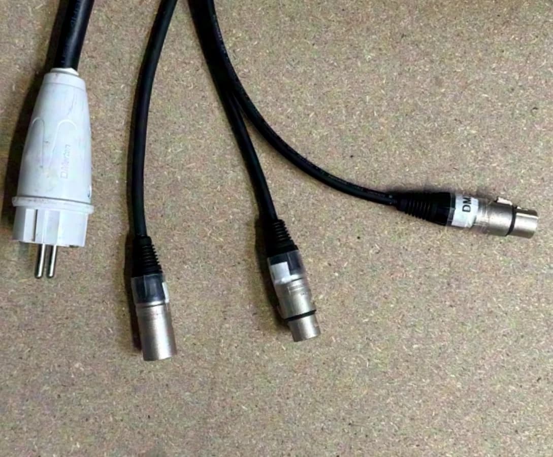 #15 Steuermulticore 100m 1x Schuko 2x DMX 1x NF5