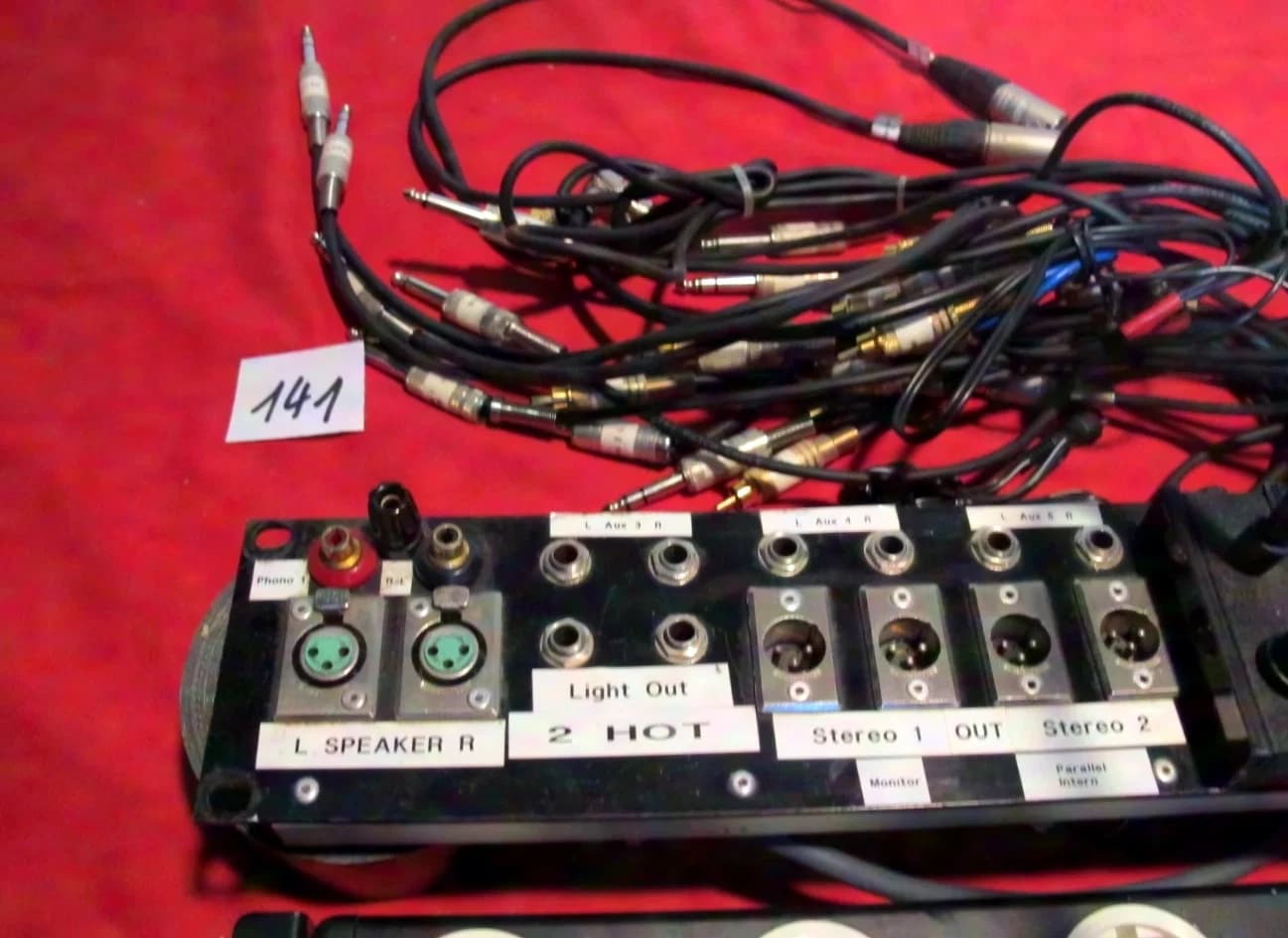 19 Zoll Anschlußblende Anschlußblende + Lampe + Stromleiste + XLR etc. #141