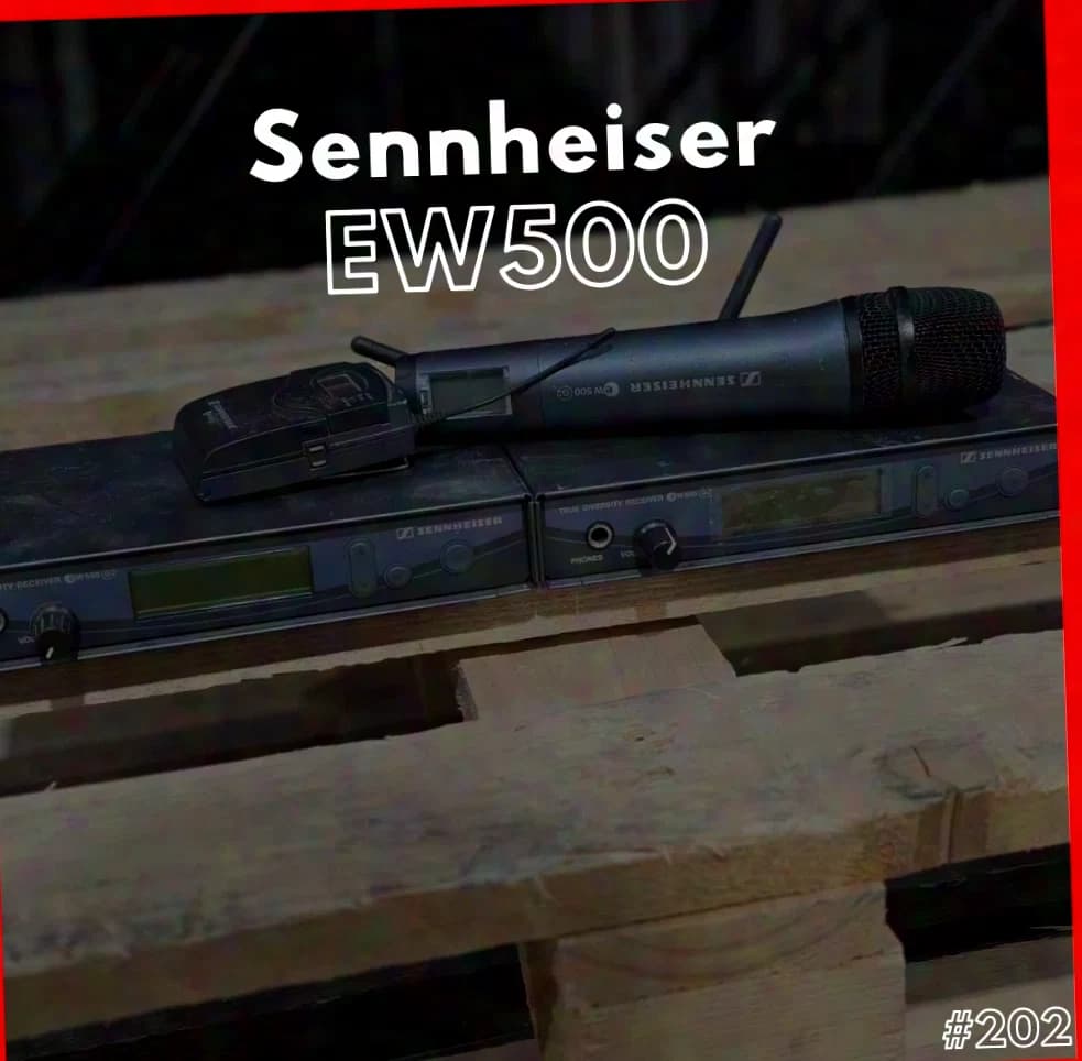 #202 Sennheiser 2x Sennheiser ew500 G2 E-Band Set 1x Handmikro, 1x Bodypack