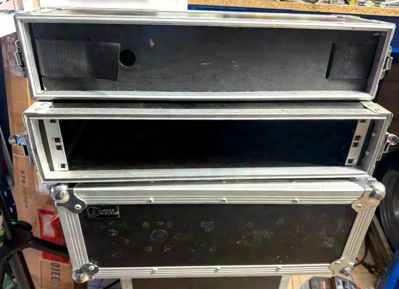 2 HE Rack Case Flightcase für Funkmikrofone