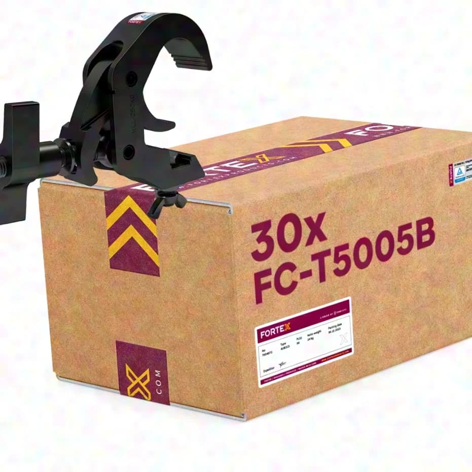 30x FORTEX Selflock Coupler, Traversen-Kupplung, WLL 250kg, Rohr Ø48-51mm, schwarz