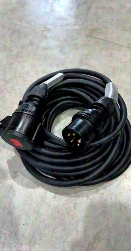 32A CEE Gummikabel 5x4mm² H07RN-F mit schwarzem Stecker DEMOWARE