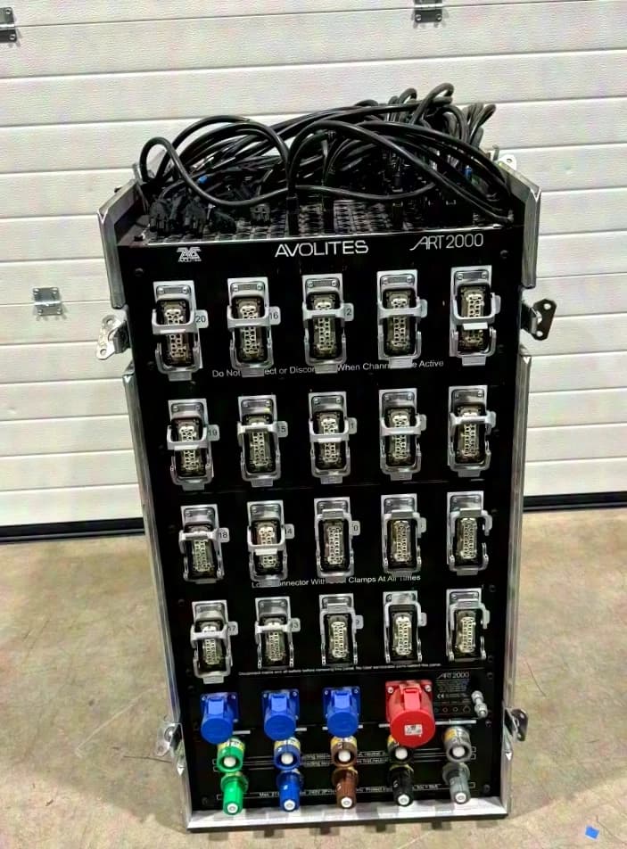 AVOLITES Art2000 Powerrack Feststrom Verteiler Powerlock Harting