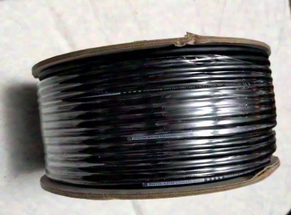 Adam Hall Rolle DMX AES/EBU Kabel 4 Star Standard Serie / 2 x 0,34 mm / 100 Meter / K4D234