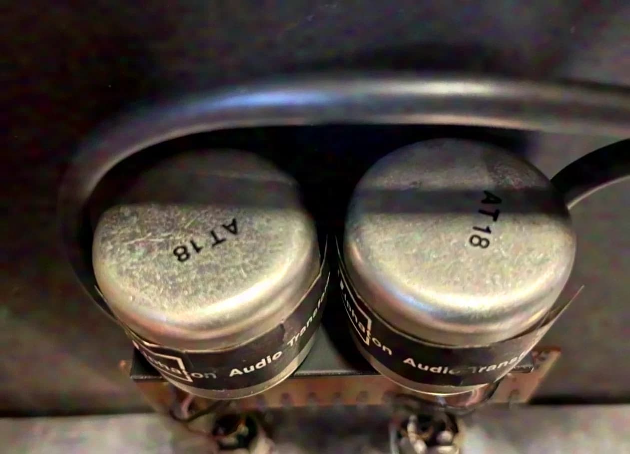 Alphatone pair of AT18 Transformer racked in 1 HE Housing