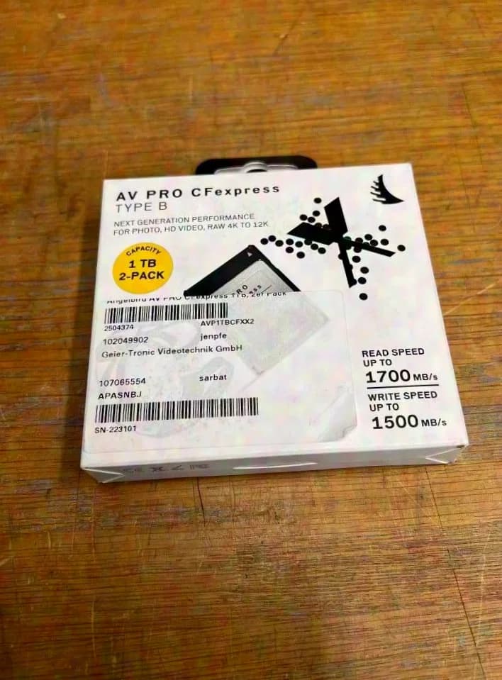 Angelbird AV Pro CFexpress 1TB Type B – unbenutzt (Lagerware)