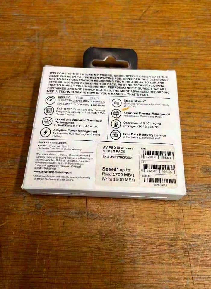 Angelbird AV Pro CFexpress 1TB Type B – unbenutzt (Lagerware)