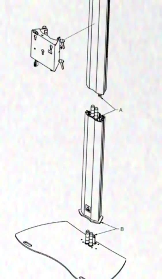 Audipack 900-Serie FLAT PANEL FLOOR STAND, QUICK RELEASE, HEIGHT 2024 MM, MAX. 90″ Audipack Ref: 390942