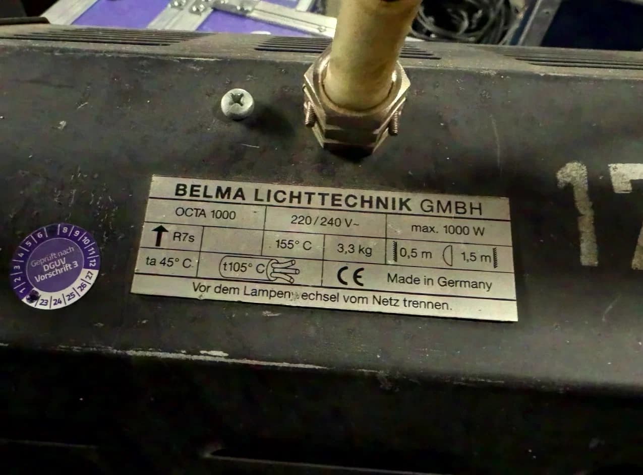 BELMA LICHTTECHNIK GMBH ОСТА 1000 Fluter