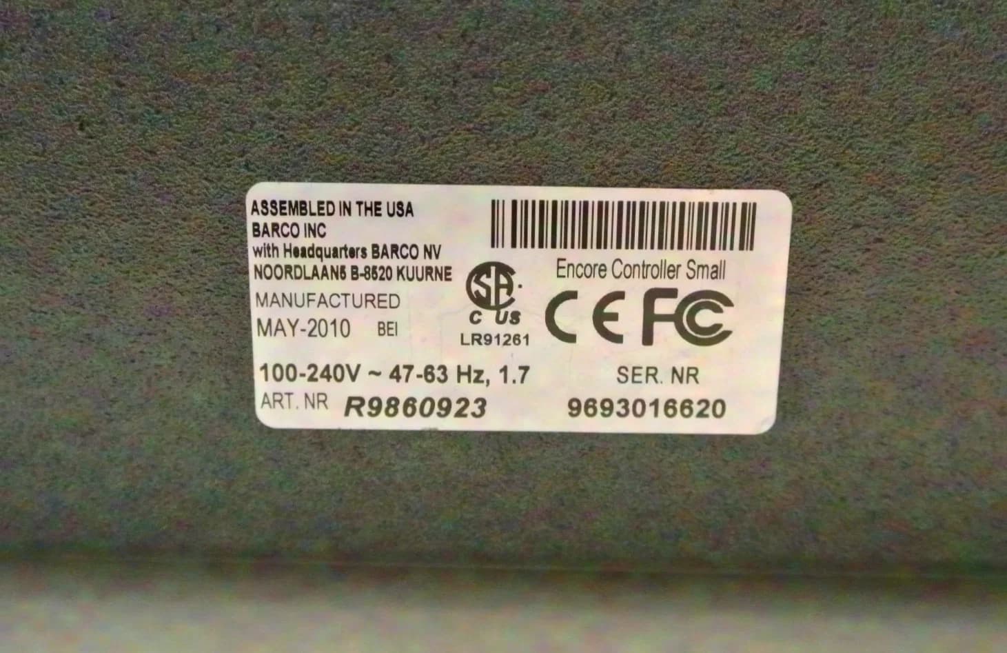 Barco / Folsom Encore Controller SC