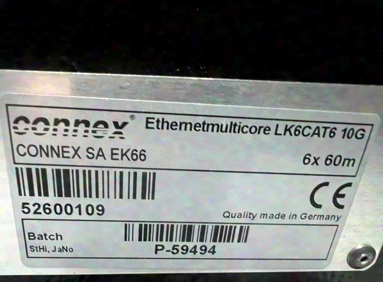 CONNEX 6 x CAT 6A 60m Multicore Trommel Case