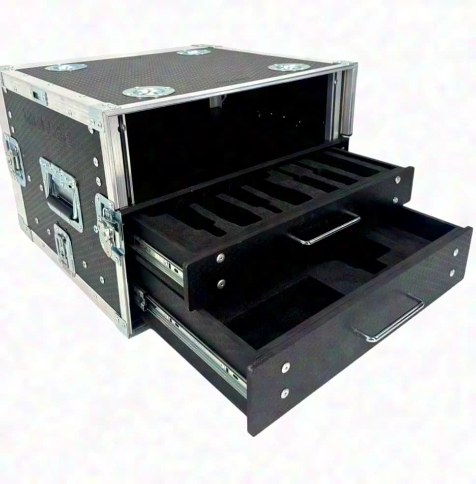 Casebase Rack 3u/3he + 2 Schubladen (2u/2he + 1u/1he)