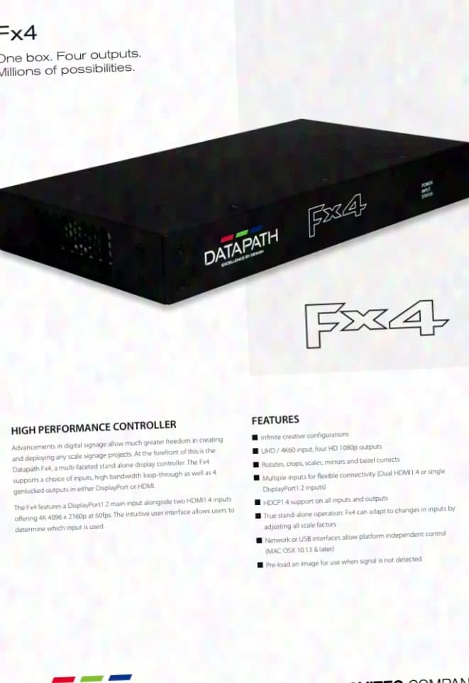 Datapath Fx4/H 4K Videowall Controller