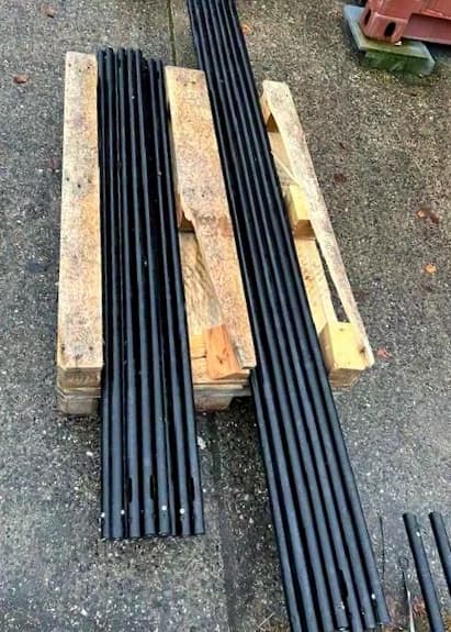 Design Droparme Dropstangen, schwarz Alu, Innenliegende Kabelführung, Verlängerbar Aluminium Rohr