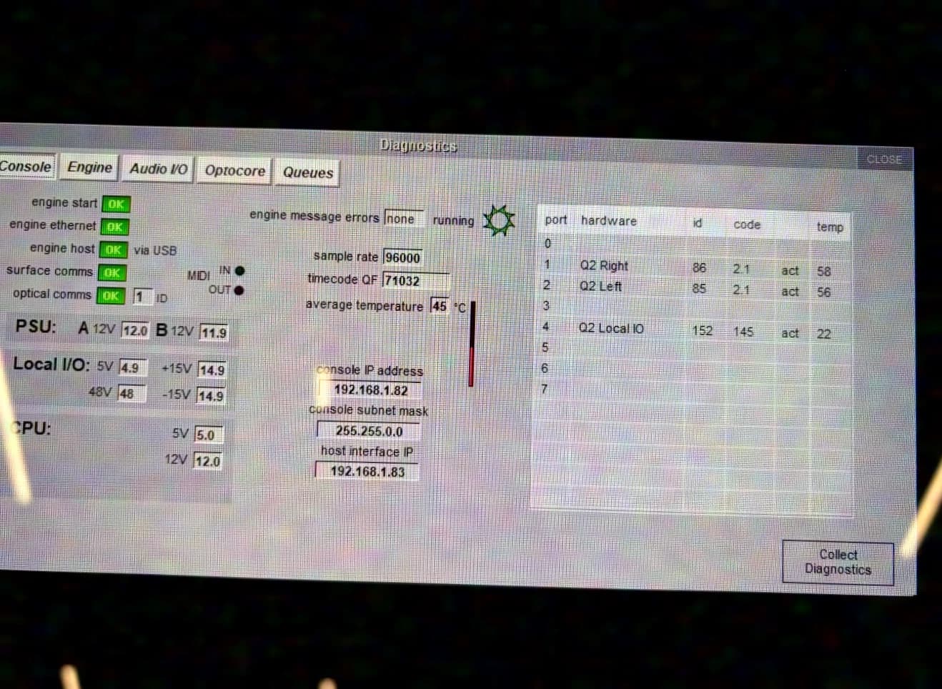DiGiCo Q225 Pulse mit HMA, Waves I/O + 5starcases + Laptop-/Skriptablage