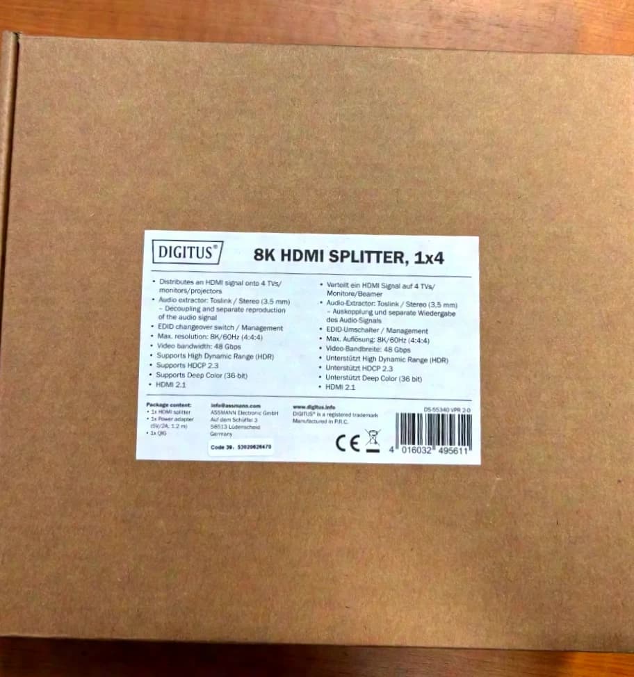 Digitus 8k HDMI Splitter 1 x 4