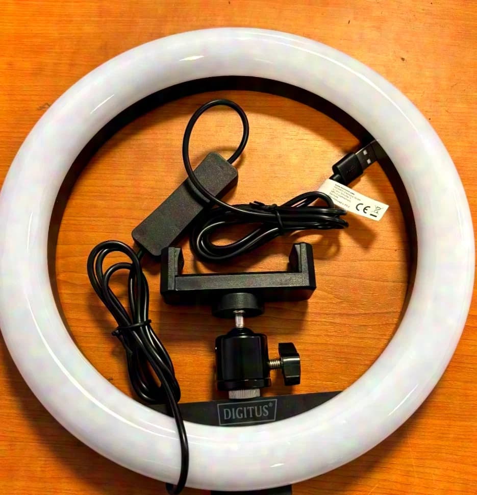 Digitus LED Ring Light 10 Inch Expandable Table Stand