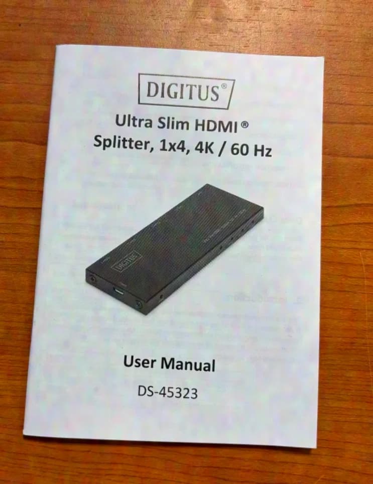 Digitus Ultra Slim HDMI Splitter 1x4 4k/60Hz