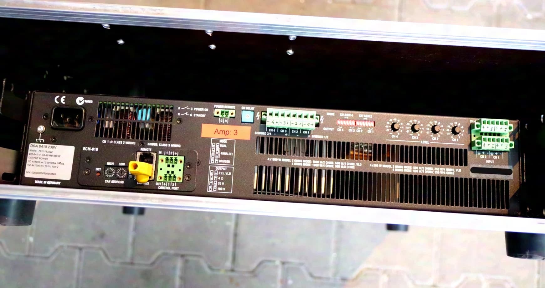 Dynacord 4-Kanal-Endstufe "Dynacord DSA 8410" inkl. Remote Control Module "Dynacord RCM-810"