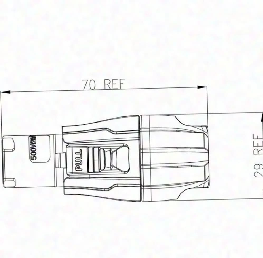 ENOVA Power Connector Kabelstecker Blau Input