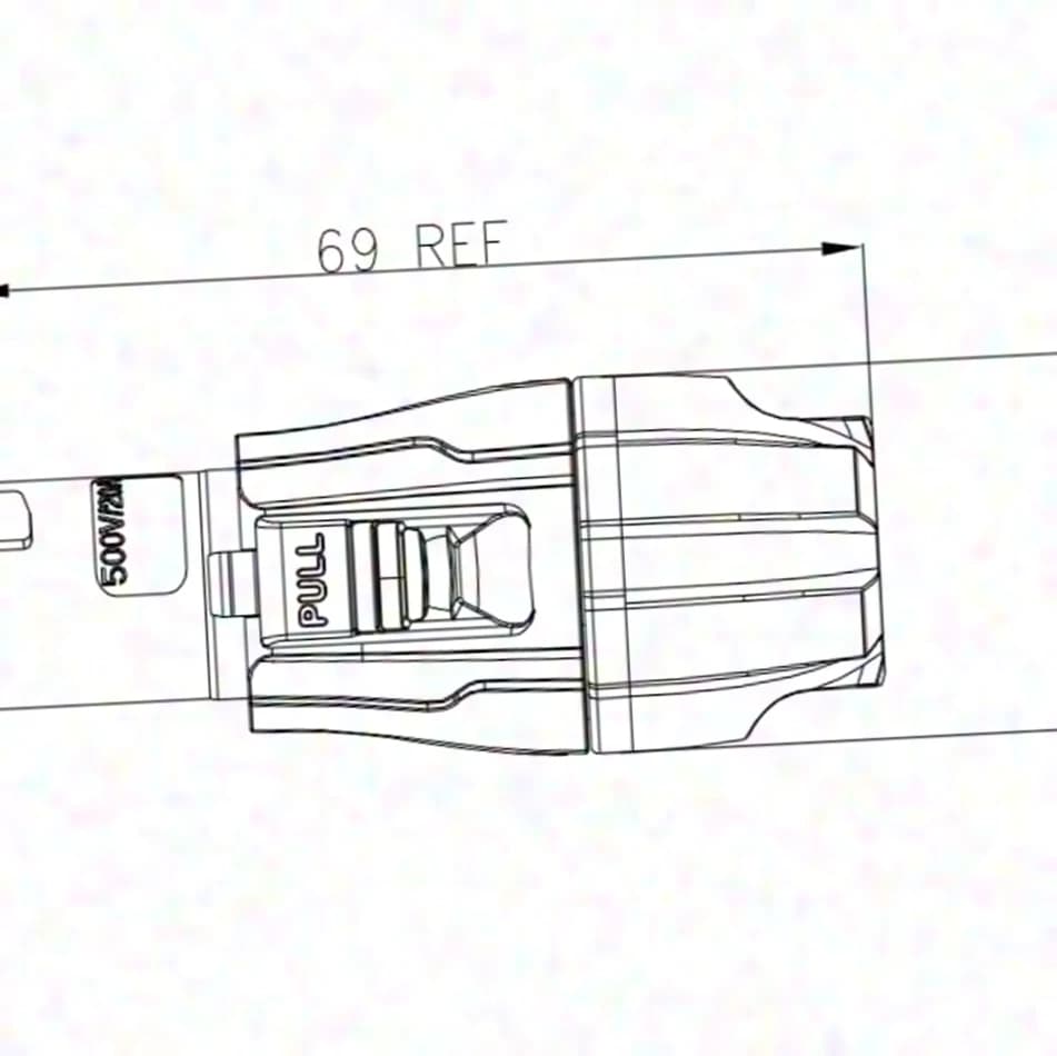 ENOVA Power Connector Kabelstecker Grau/Blau Output