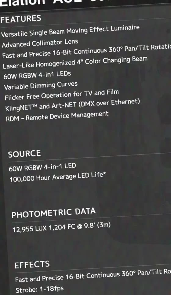 Elation ACL 360 i LED Moving Head / Magic Dot