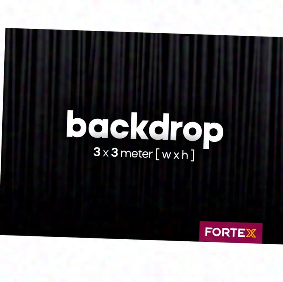 FORTEX Backdrop 3m x 3m schwarz 320 gr/m²