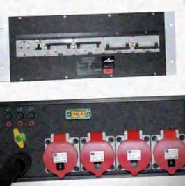 INDU STV 125A-> 4x32A/ 400V 5P, 1x Schuko