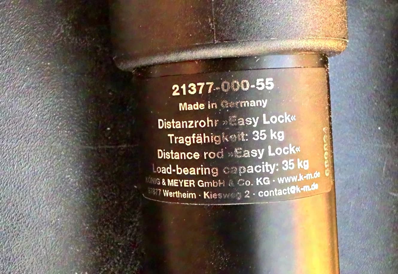 K&M 21377 Distanzstange „Easy Lock“ – neuwertig