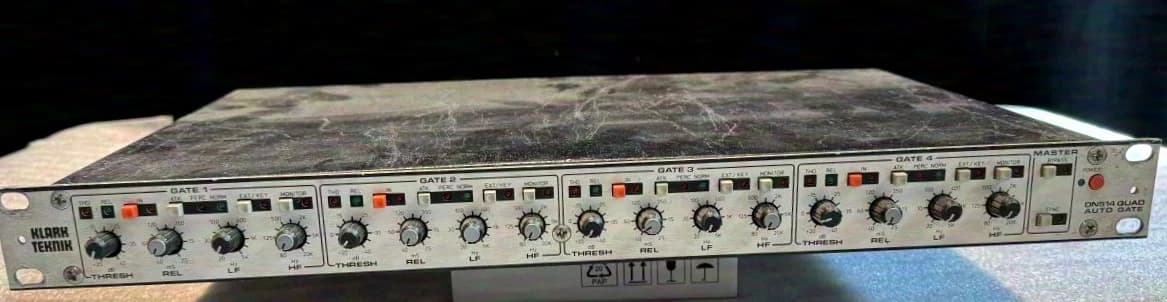 Klark Teknik DN514 Quad Noise Gate, 4-Kanalig, 1HE, Symm.