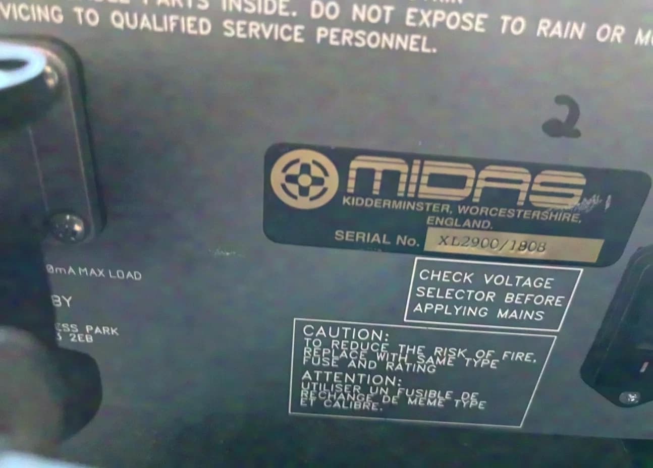 MIDAS XL2900 Netzteil für XL200-Konsolen