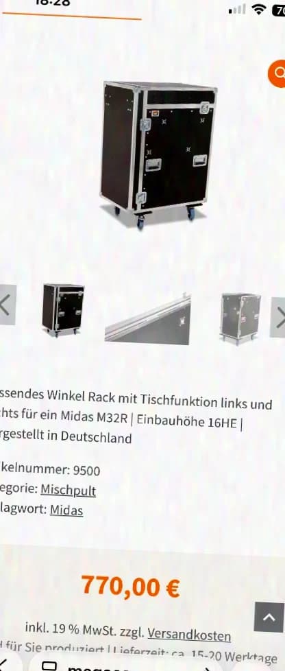 Mega Case Case M32R Midas 16HE 19Zoll