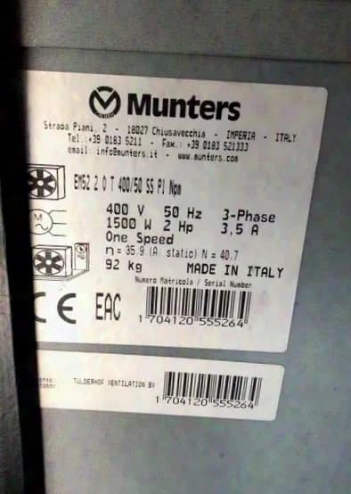 Munters EM52 Ventilator