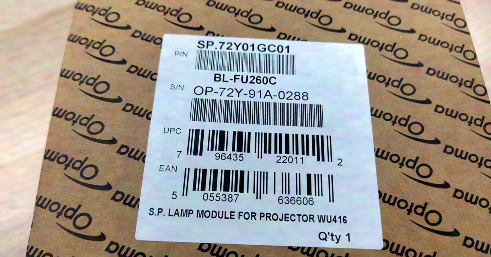 Optoma Projektor Ersatzlampe für EH416, WU416, X416, DU400, DH400, DH401, W416