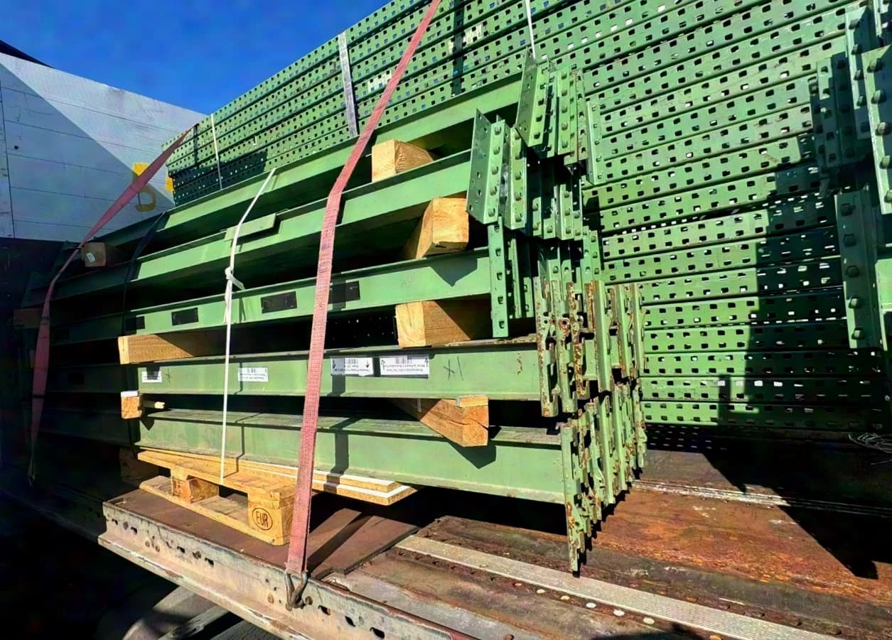 Paletten Hochregal Schwerlastregal Industrieanlage massiv Doppel T Träger