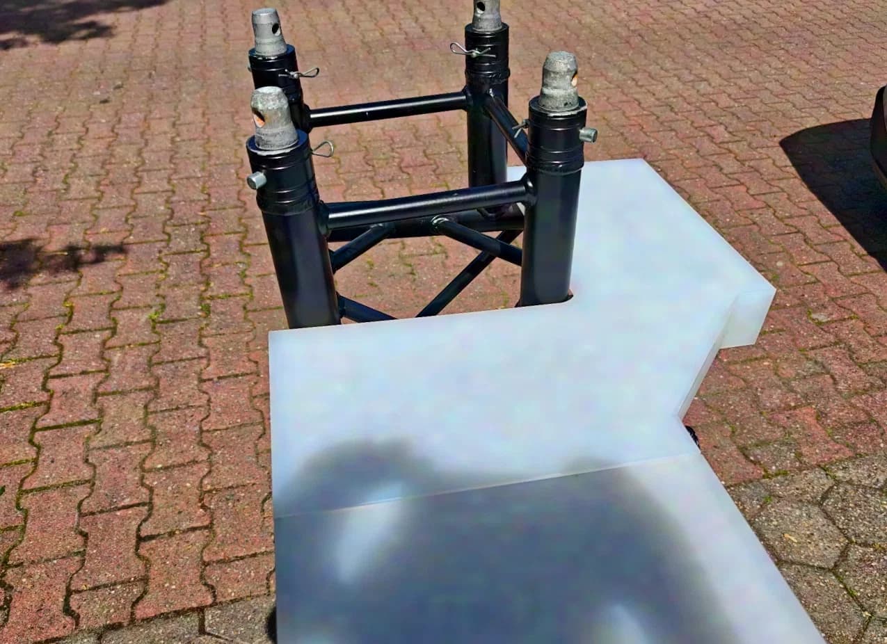Polymehr Plexiglas Thekenauflage für 29er Traverse F34, FD34, H34 Thekenelemente