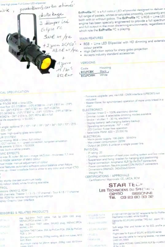 Prolights Eclprofile FC LED-Profilscheinwerfer