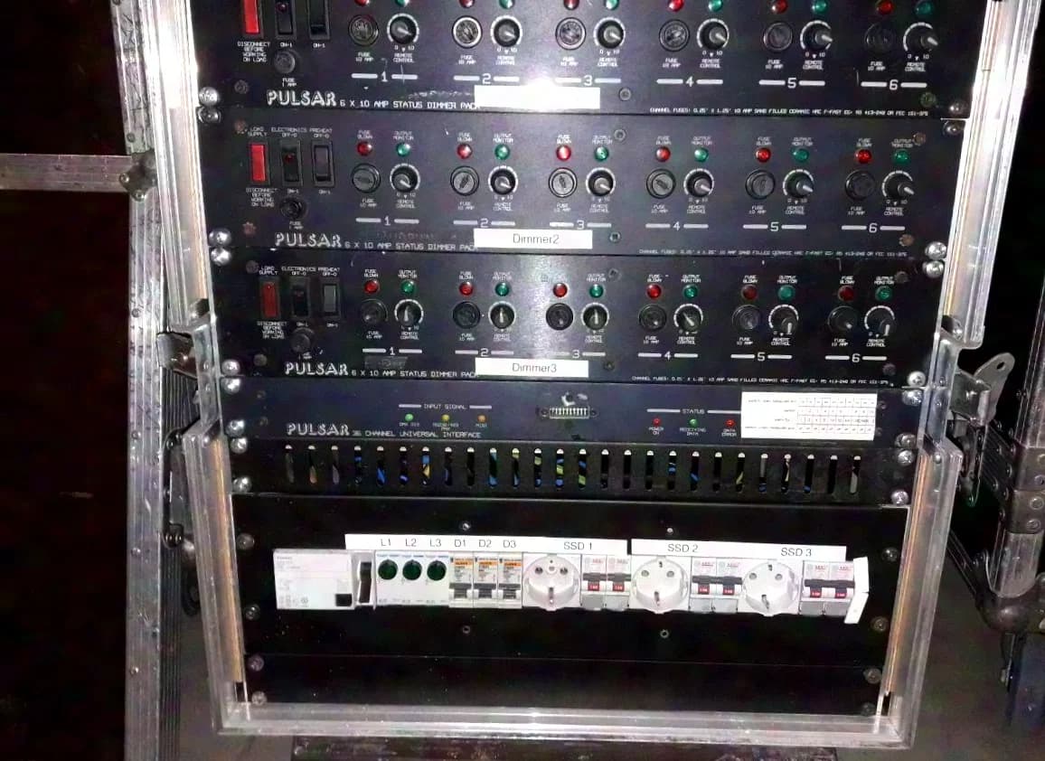 Pulsar Dimmer 18 x 2 KW (no SSD Out) CEE 63A in / 3x SSD Out