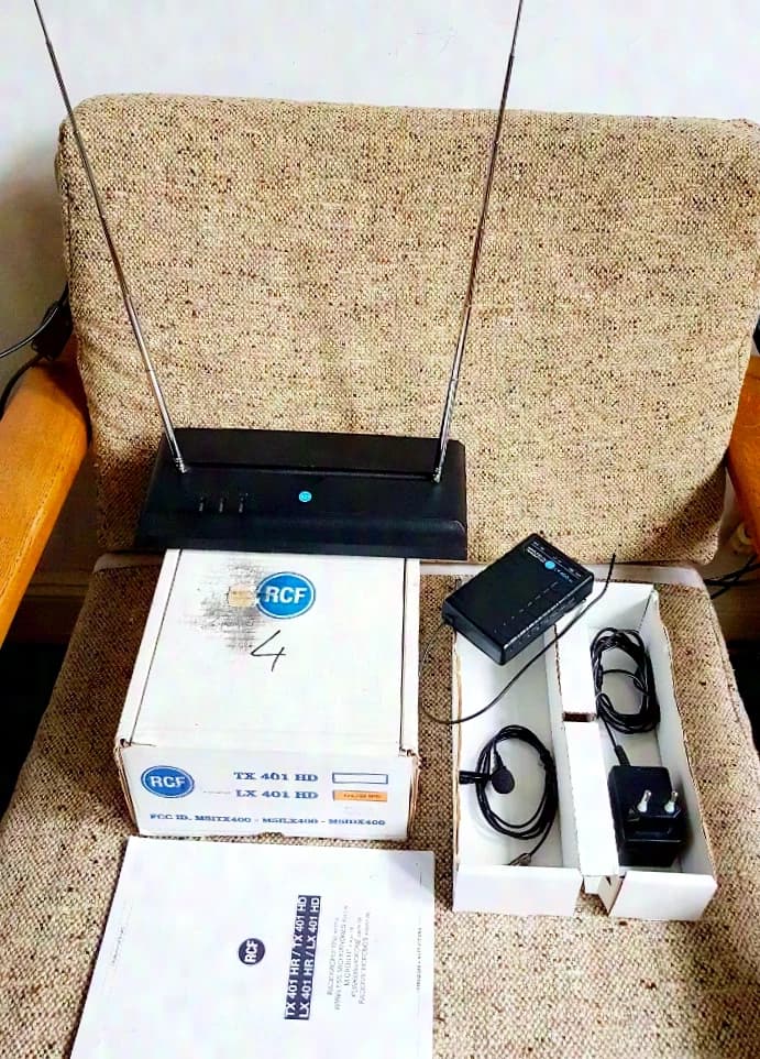 RCF LX DX 400 401 VHF Funkstrecke Ansteckmikro + Empfänger Set