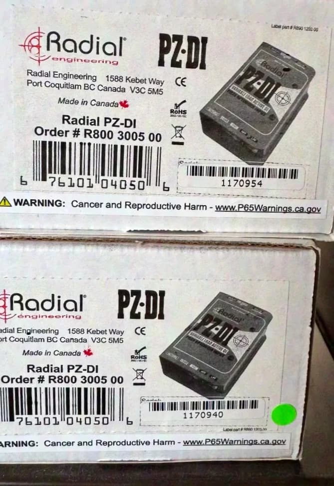 Radial Engineering PZ-DI Aktive DI-Box NEU