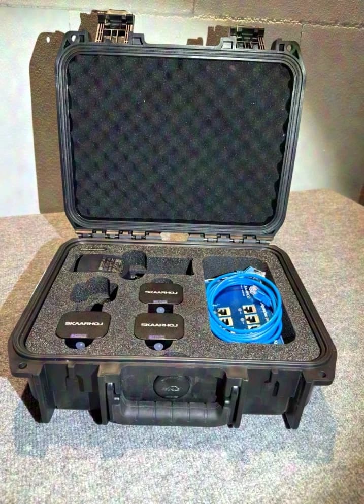 SKAARHOJ Tally Box + 3x Tally Lights