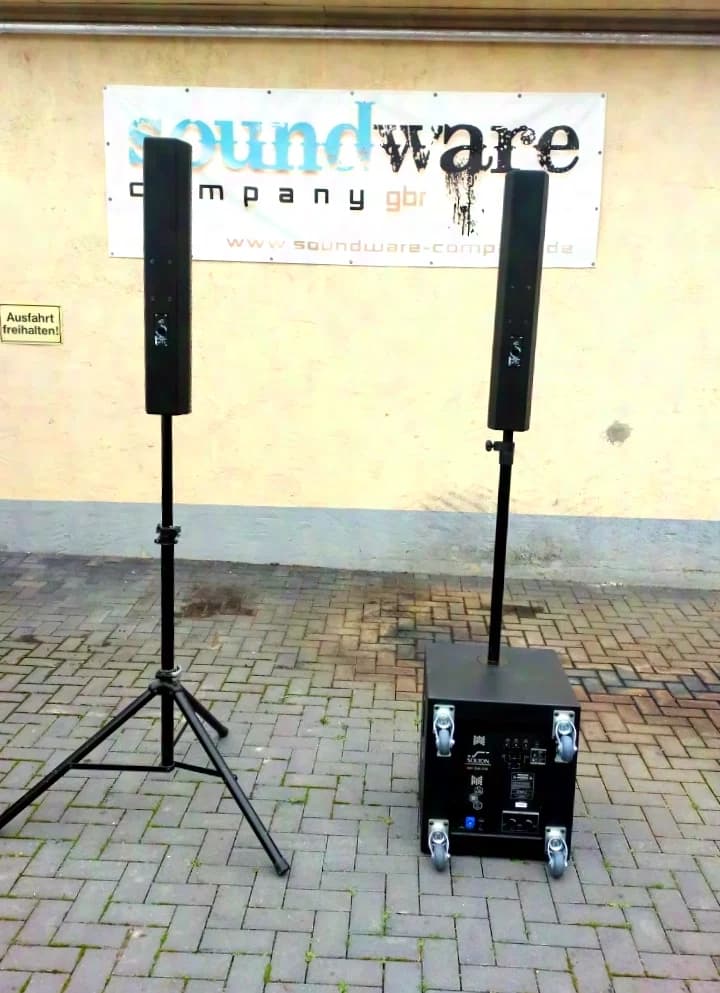 SOLTON ACT Set aktive 1700W PA T4 L Säulentopteil mit 15" Bass