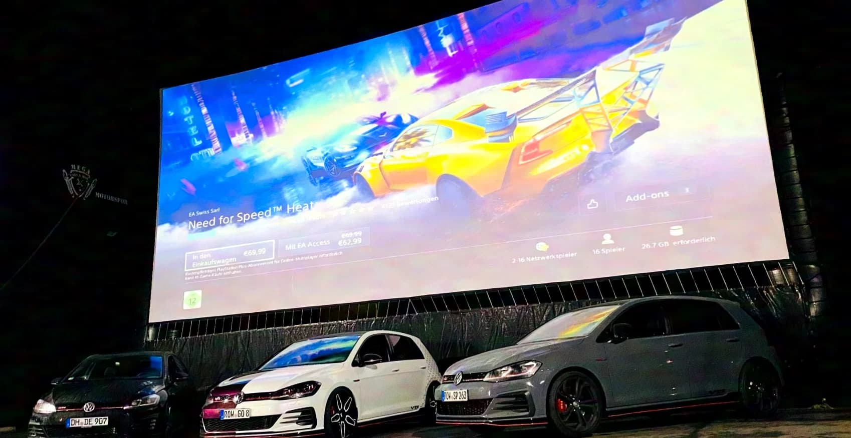 Screen aufblasbar mit 12m x 5,5m Leinwand 66qm aufblasbarer Screen
