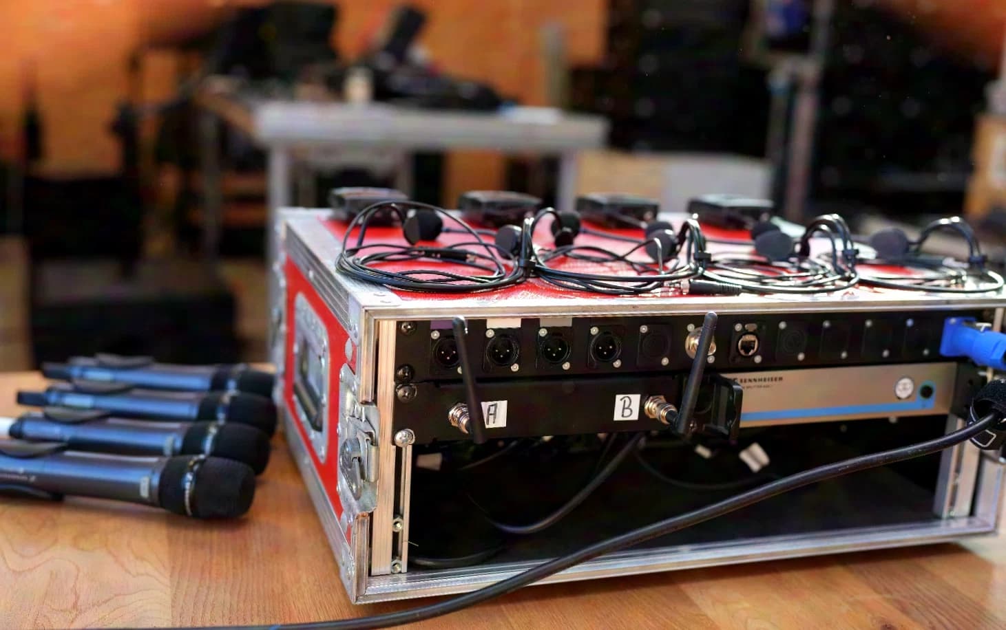 Sennheiser EW300-G3 4er Rack mit Antennensplitter wahlweise mit Headset oder Handfunke