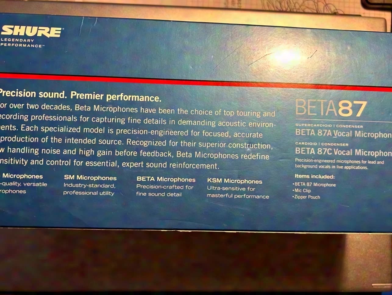 Shure Shure Beta 87A Shure Beta 87A Kondensator Vocalmikrofon