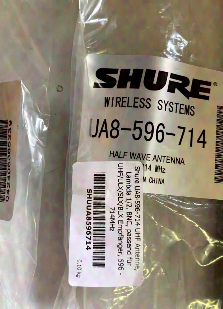 Shure UA8-596-714 UHF Antenne, Lambda 1/2, BNC