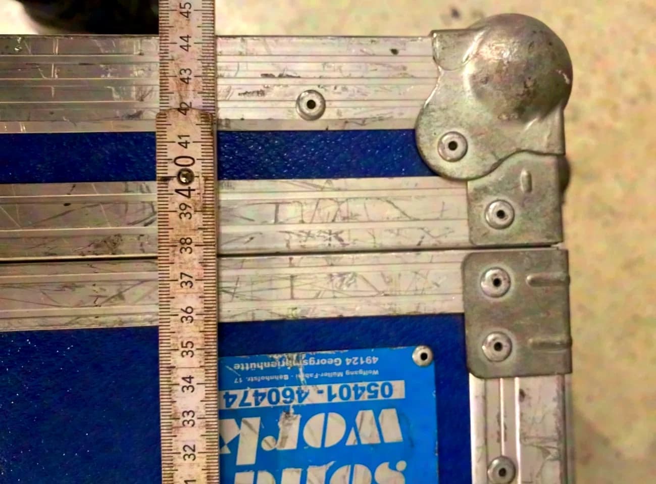 Solid Works 19" Rack double door blau Profi-Ausführung