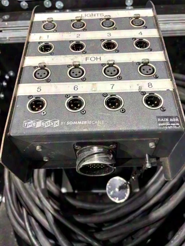 Sommer LK37 DMX AES/EBU Multicore 60m + Schuko + 2 Stagebox XLR 5 & 3 Pol