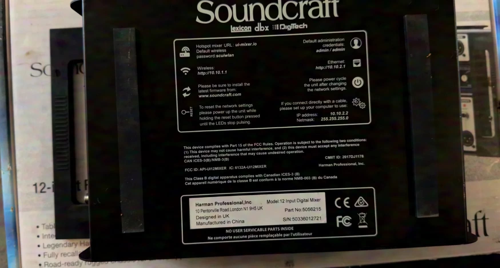 Soundcraft Ui12 12-Kanal Digitalmischpult
